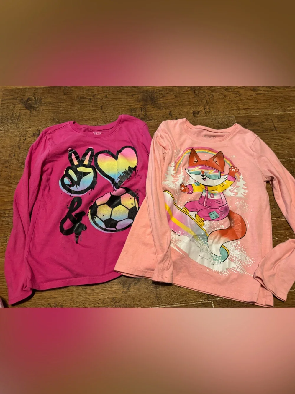 Girls the children’s place size 7/8 long sleeve tees NEW